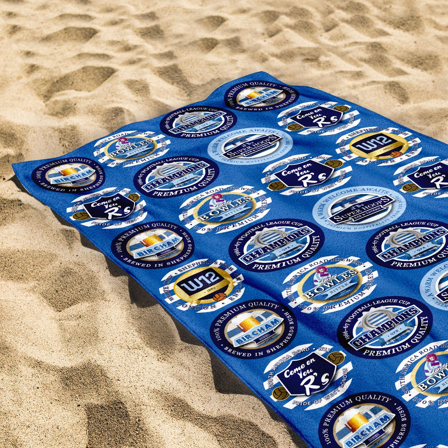 QPR - Football Legends - Microfibre Beach Towel - 150cm x 75cm