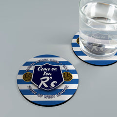 The Hoops Rs - Football Coaster - Square Or Circle