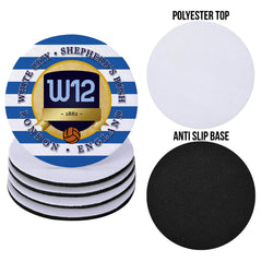 The Hoops W12 - Football Coaster - Square Or Circle