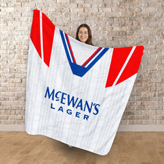 Rangers - 1992 Away Shirt - Personalised Retro Fleece Blanket
