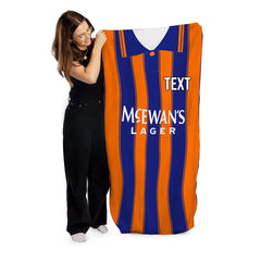 Rangers - 1993 Away Shirt - Personalised Retro Beach Towel - 150cm x 75cm