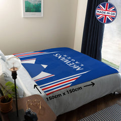 Rangers - 1996 Home Shirt - Personalised Retro Fleece Blanket