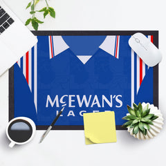 Rangers 1996 Home Shirt - Personalised Retro Door Mat - 60cm x 40cm