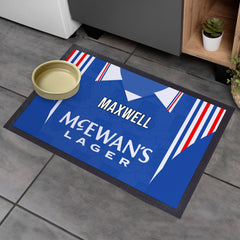 Rangers 1996 Home Shirt - Personalised Retro Door Mat - 60cm x 40cm