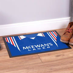 Rangers 1996 Home Shirt - Personalised Retro Door Mat - 60cm x 40cm
