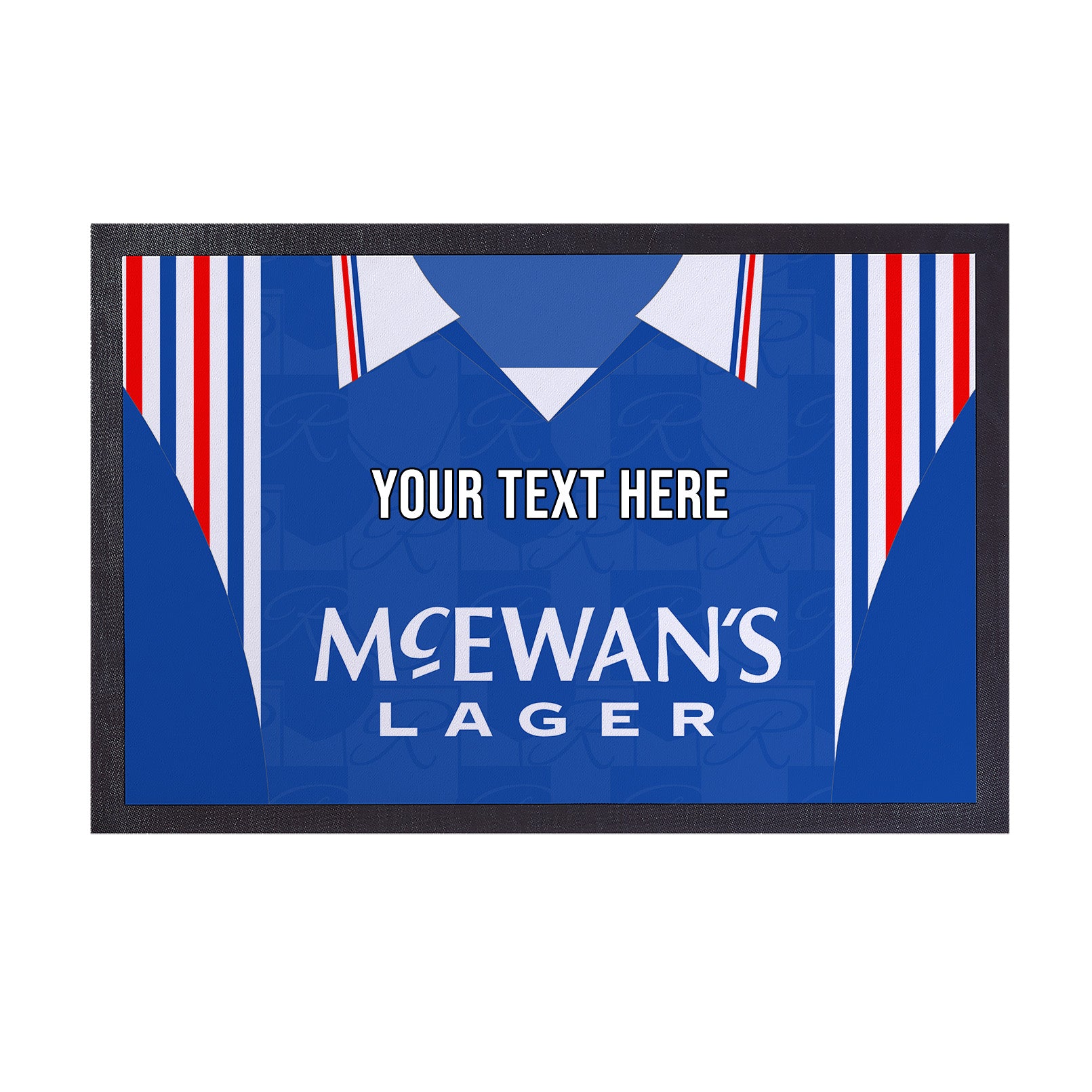 Rangers 1996 Home Shirt - Personalised Retro Door Mat - 60cm x 40cm