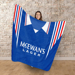 Rangers - 1996 Home Shirt - Personalised Retro Fleece Blanket