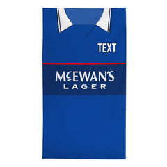 Rangers - 1998 Home Shirt - Personalised Retro Beach Towel - 150cm x 75cm