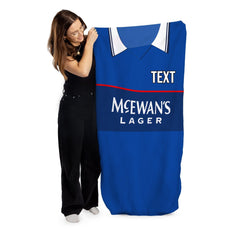 Rangers - 1998 Home Shirt - Personalised Retro Beach Towel - 150cm x 75cm