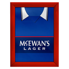 Personalised Rangers - 1998 Home Shirt - A4 Metal Sign Plaque - Frame Options Available