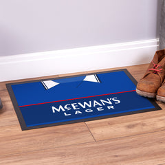 Rangers 1998 Home Shirt - Personalised Retro Door Mat - 60cm x 40cm