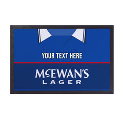 Rangers 1998 Home Shirt - Personalised Retro Door Mat - 60cm x 40cm