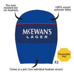 Rangers 1998 Home - Retro Football Shirt - Pack of 2 - Car Seat Headrest Covers