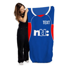 Rangers - 2001 Home Shirt - Personalised Retro Beach Towel - 150cm x 75cm