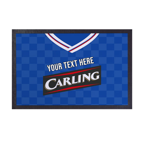 Rangers 2009 Home Shirt - Personalised Retro Door Mat - 60cm x 40cm