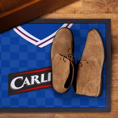 Rangers 2009 Home Shirt - Personalised Retro Door Mat - 60cm x 40cm