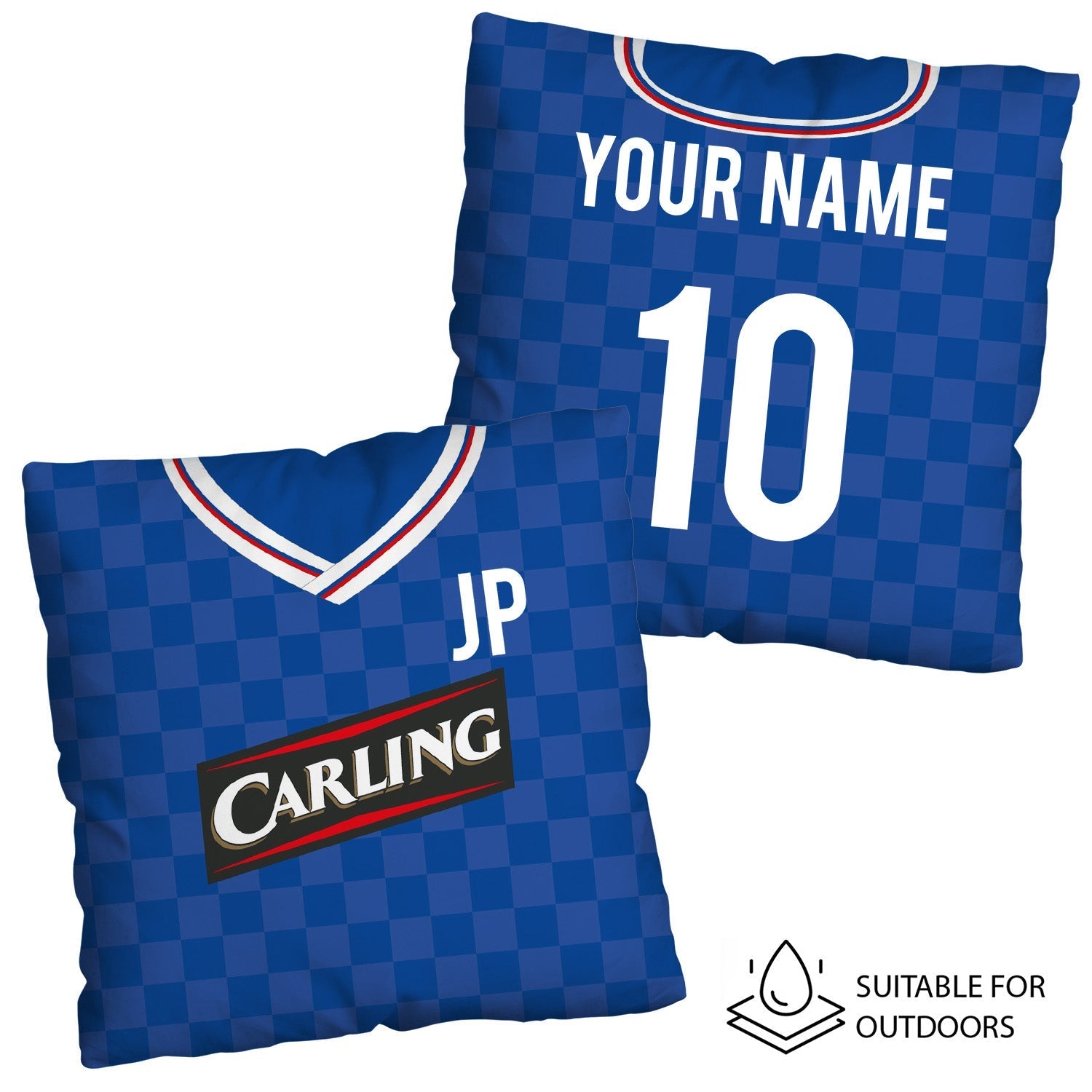 Rangers - 2009 Home Shirt - 45cm or 61cm Retro Showerproof Outdoor Cushion