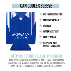 Rangers 1996 Home Shirt - Personalised Drink Can Cooler