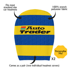 Personalised Headrest Covers Reading