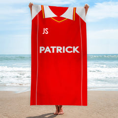 Rotherham - 1984 Home Shirt - Personalised Retro Lightweight, Microfibre Beach Towel - 150cm x 75cm