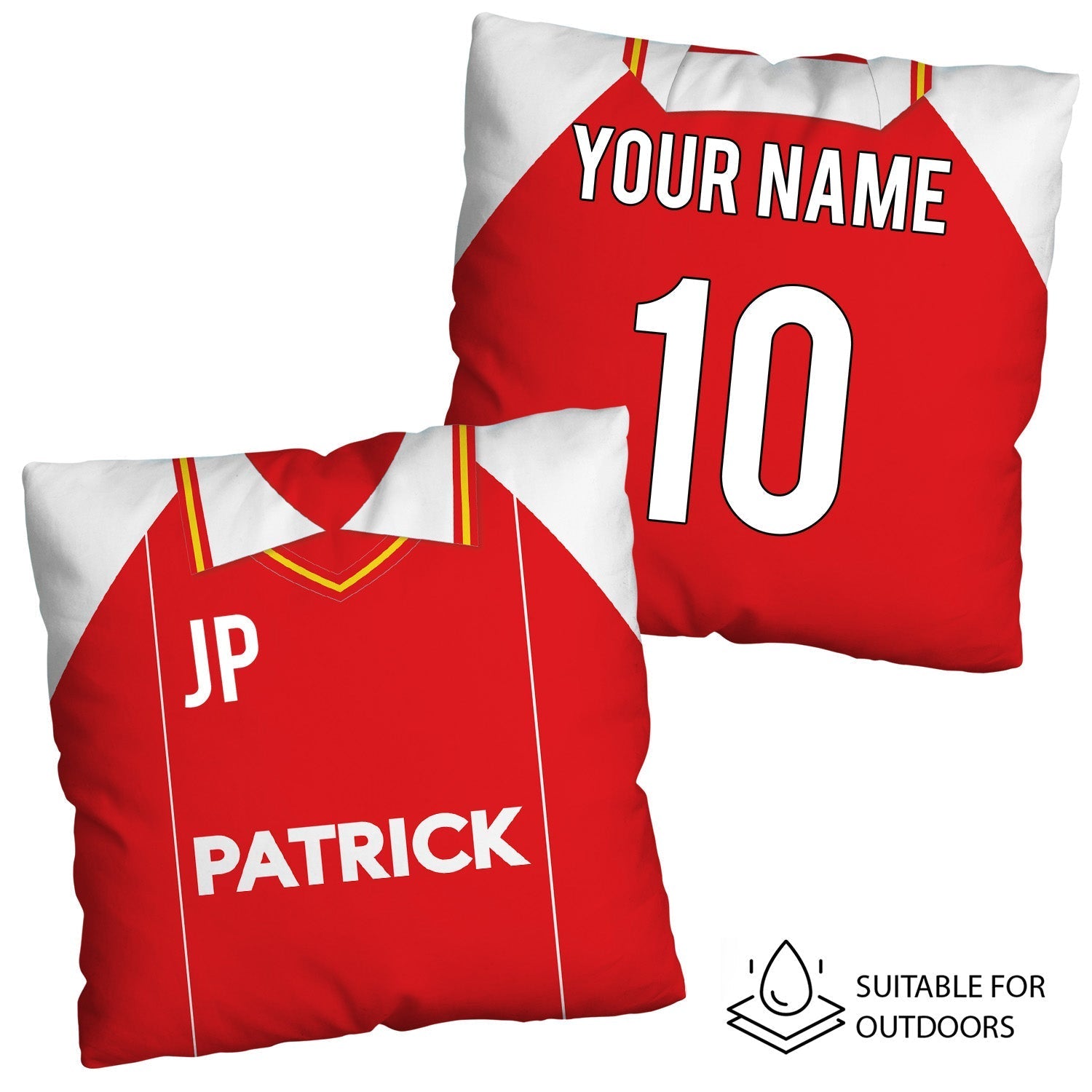 Rotherham - 1984 Home Shirt - 45cm or 61cm Retro Showerproof Outdoor Cushion