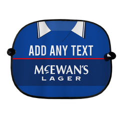 Rangers 1998 Home Shirt - Personalised Retro Football Car Sun Shade - Set of 2