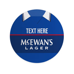 Rangers 1998 Home Shirt - Personalised Drink Coaster - Square Or Circle