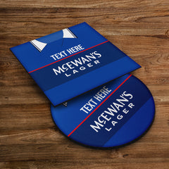 Rangers 1998 Home Shirt - Personalised Drink Coaster - Square Or Circle