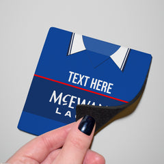Rangers 1998 Home Shirt - Personalised Drink Coaster - Square Or Circle
