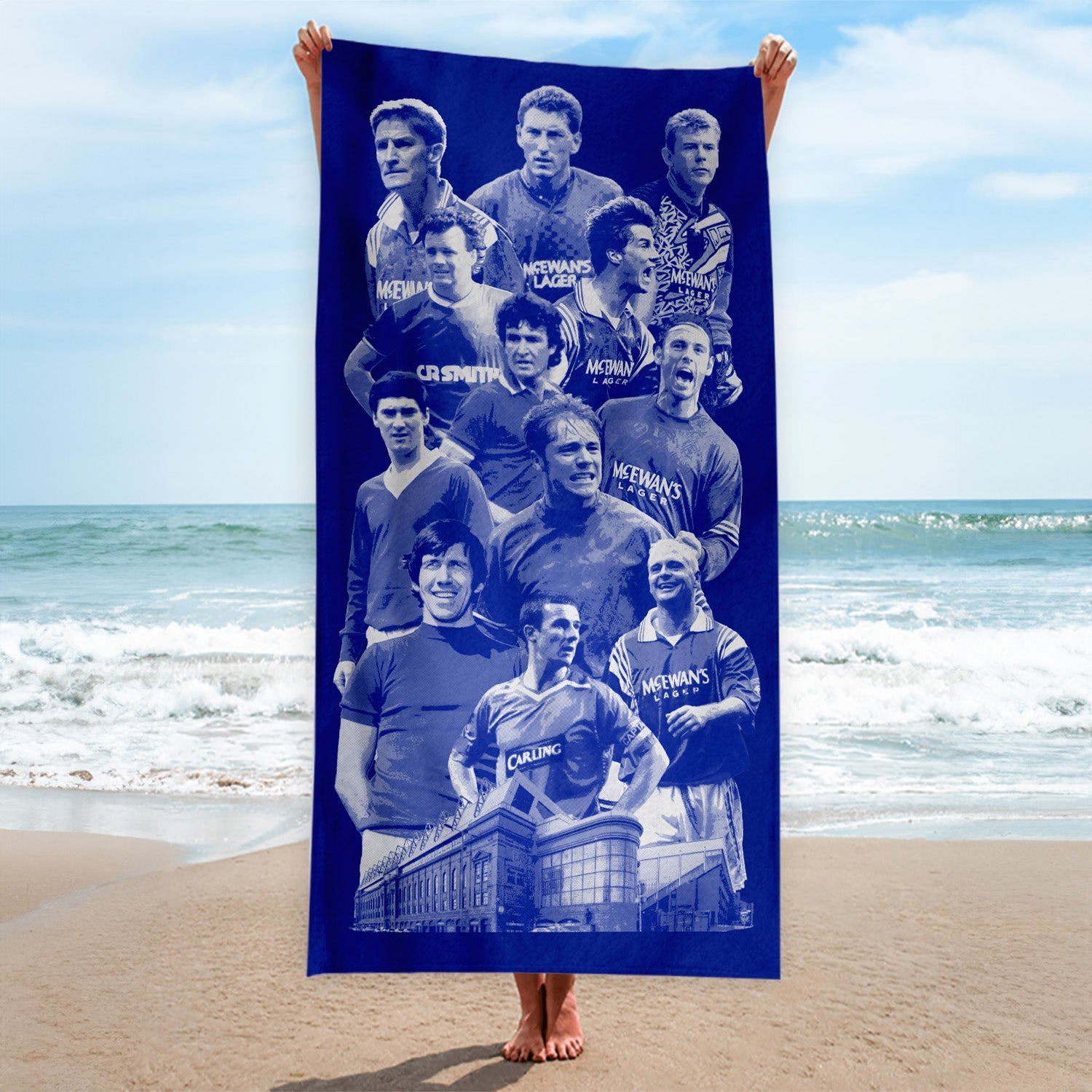 Rangers Montage - Beach Towel - 150cm x 75cm