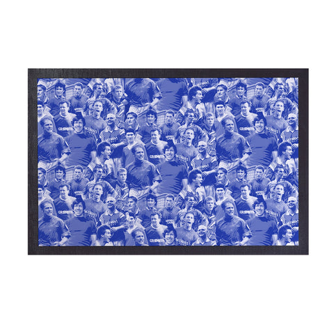 Rangers Montage - Retro Door Mat - 60cm x 40cm