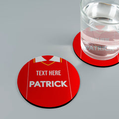 Rotherham 1984 Home Shirt - Personalised Drink Coaster - Square Or Circle