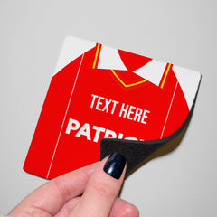 Rotherham 1984 Home Shirt - Personalised Drink Coaster - Square Or Circle