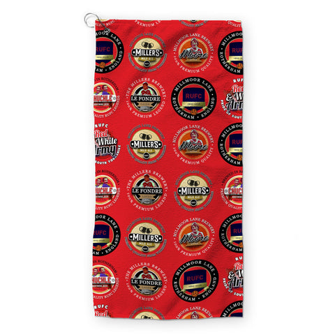Rotherham - Football Legends - Retro Lightweight, Microfibre Golf Towel