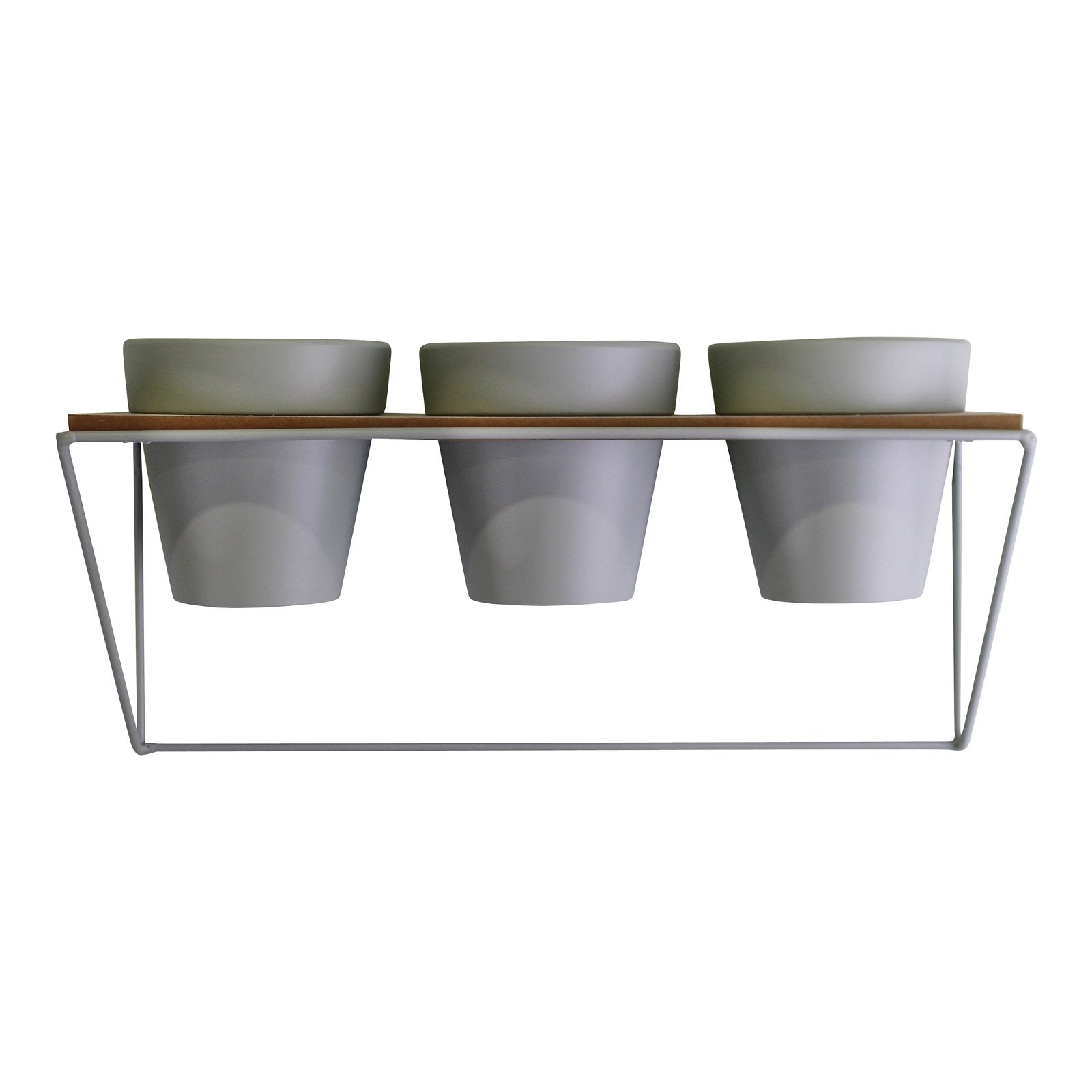 Potting Shed Triple Plant Pot Shelf, Green