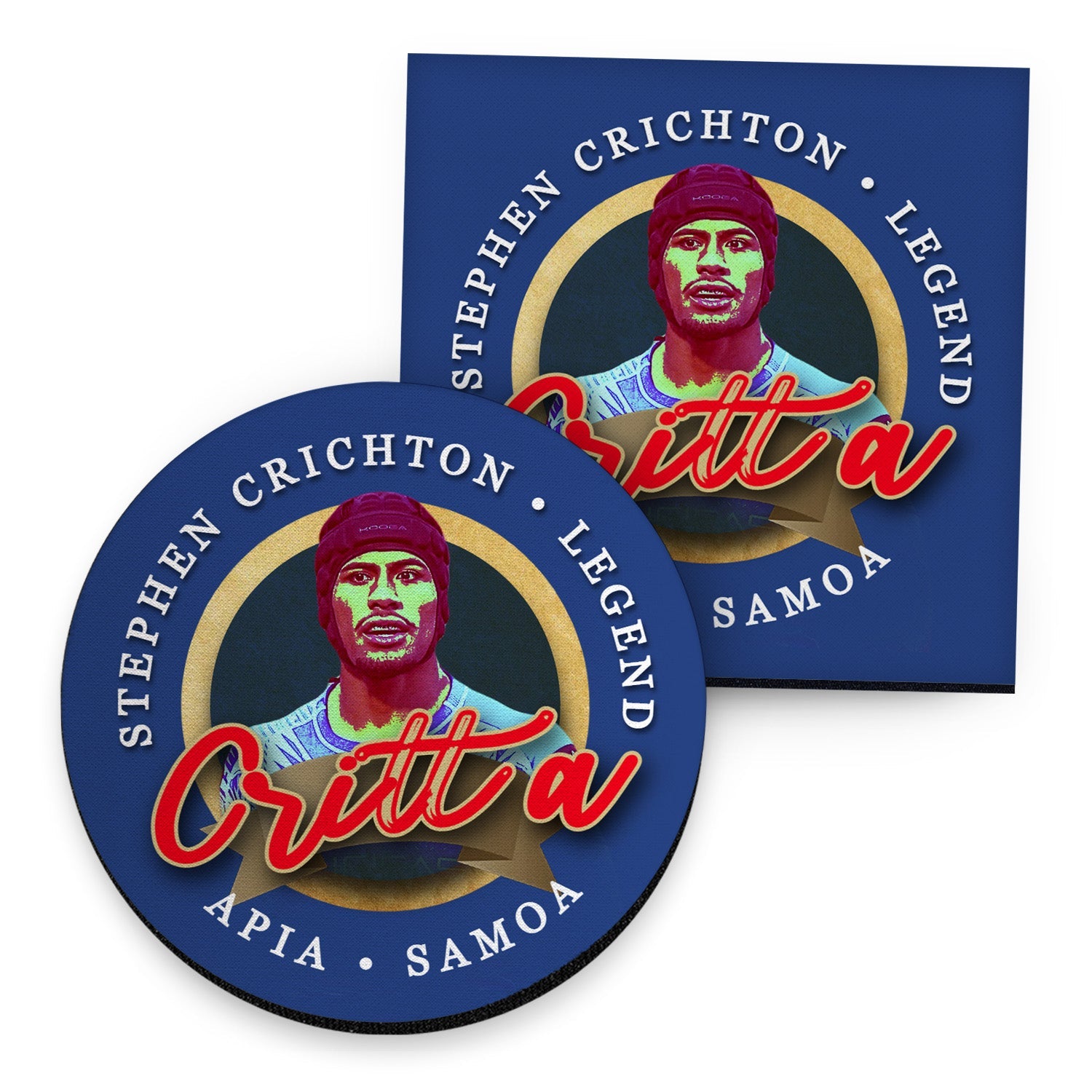 Samoa Rugby League  Crichton - Coaster - Circle or Square