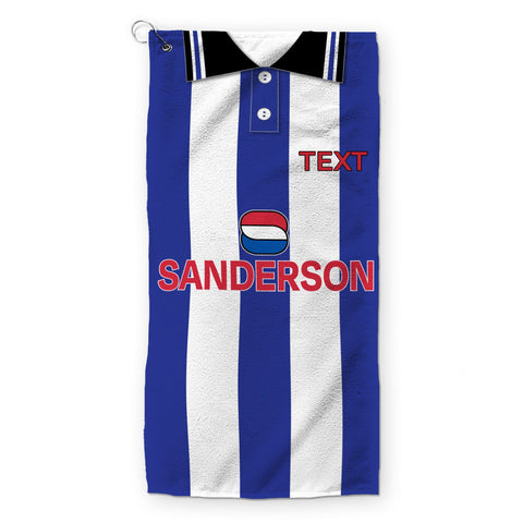 Sheffield Wednesday 1997 Home Shirt - Retro Lightweight, Microfibre Golf Towel