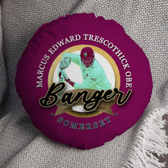 Somerset Cricket Banger  - Legend Collection - Circle Cushion 14inch