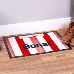 St Johnstone 1990 Away Shirt - Personalised Retro Door Mat - 60cm x 40cm