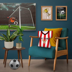 Sunderland - 2001 Home Shirt - Personalised Retro Shirt Cushion