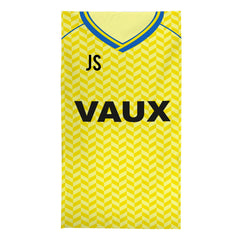 Sunderland - 1990 Away Shirt - Personalised Retro Lightweight, Microfibre Beach Towel - 150cm x 75cm