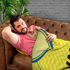 Sunderland - 1990 Away Shirt - Personalised Retro Fleece Blanket