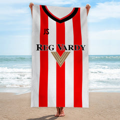 Sunderland - 2001 Home Shirt - Personalised Retro Lightweight, Microfibre Beach Towel - 150cm x 75cm