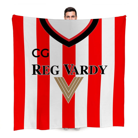 Sunderland - 2001 Home Shirt - Personalised Retro Fleece Blanket