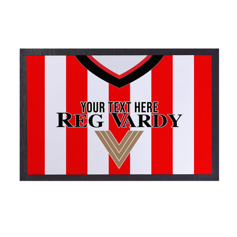 Sunderland 2001 Home Shirt - Personalised Retro Door Mat - 60cm x 40cm