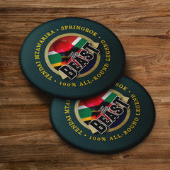South Africa Rugby Union Beast - Coaster - Circle or Square