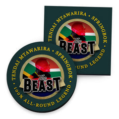 South Africa Rugby Union Beast - Coaster - Circle or Square