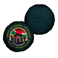 South AFRICA Rugby Union Beast  - Legend Collection - Circle Cushion 14inch