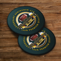 South Africa Rugby Union Montgomery - Coaster - Circle or Square