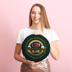 South AFRICA Rugby Union Montgomery  - Legend Collection - Circle Cushion 14inch